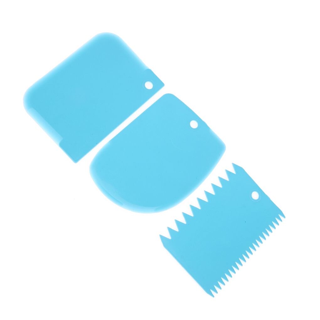 3 stuks/set plastic taartdecoratiegereedschappen deeg glazuur schrapers uitstekers keukenaccessoires taartrand gladmakerset