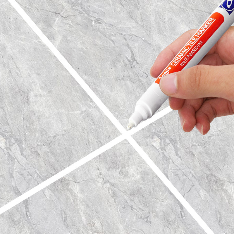 White Waterproof Tile Marker Grout Pen Wall Seam Pen For Tiles Floor Bathroom Decontamination Seam Repair Tools