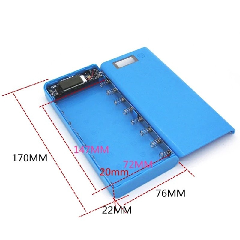 8X18650 Diy Draagbare Batterij Power Bank Shell Case Box Lcd-scherm Powerbank Doos Voor Diy Kit Powerbank 18650