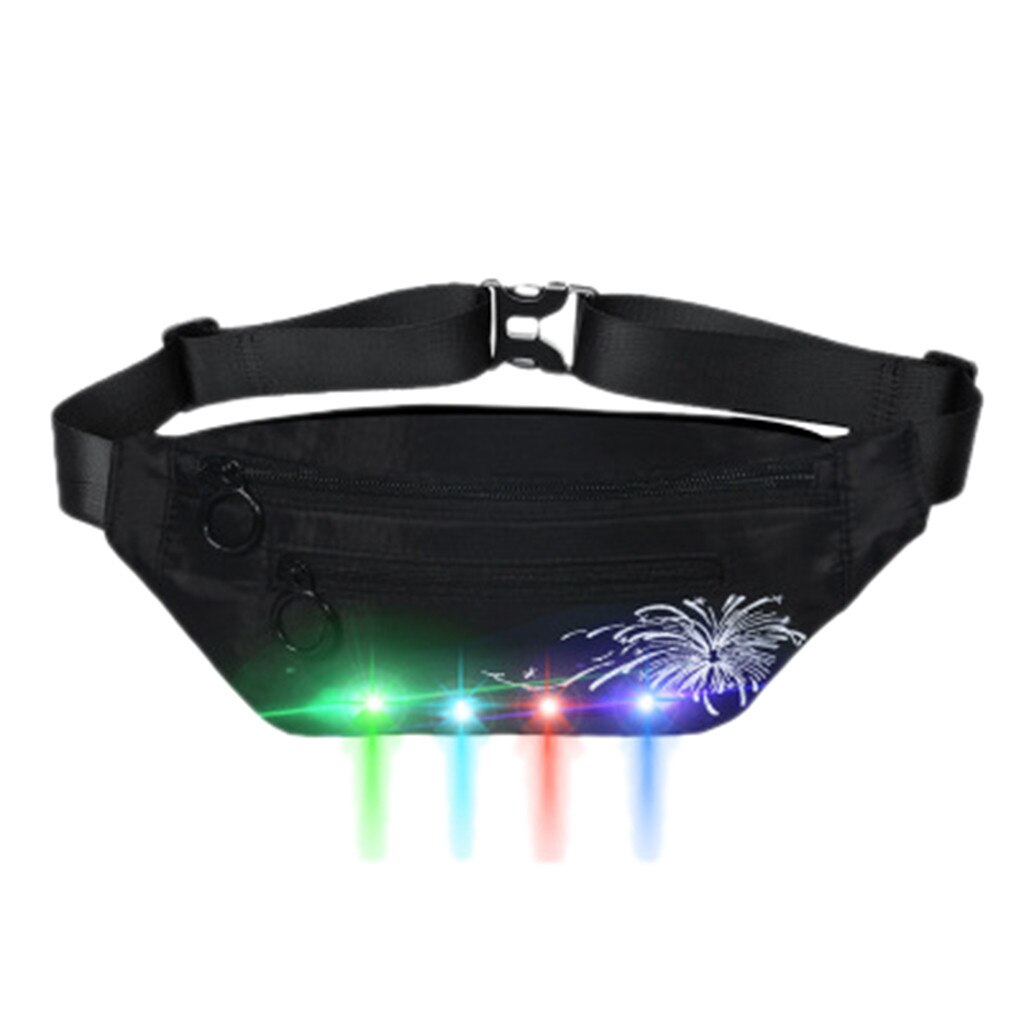 Männer Fanny Pack Led Flash-Glowing Laufen Taille Tasche Frauen Männer Reiten Wandern Telefon Geld Geldbörse Sport Gürtel Tasche Fanny packs: D