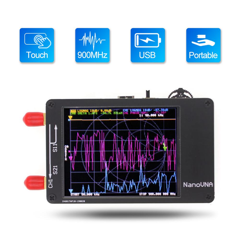 Nanovna 50 Khz-900 Mhz Vector Netwerk Analyzer Digitale Aanraken Screen Kortegolf Mf Hf Vhf Uhf Antenne Analyzer Staande wave