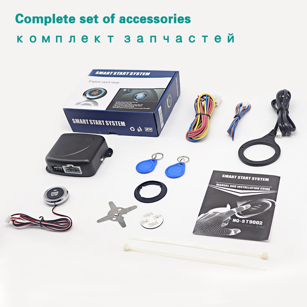 Kirbin Een Start Stop Knop Motor Keyless,Remote Start Kit Voor Auto, Keyless Entry Push Start Systeem, auto Alarm Systeem