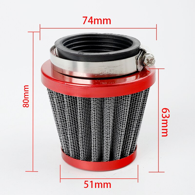 Universal 35Mm 38Mm 42Mm 45Mm Motorfiets Paddestoel Hoofd Carburateur Luchtfilter Cleaner Intake Pijp Gewijzigd Scooter motocross Atv