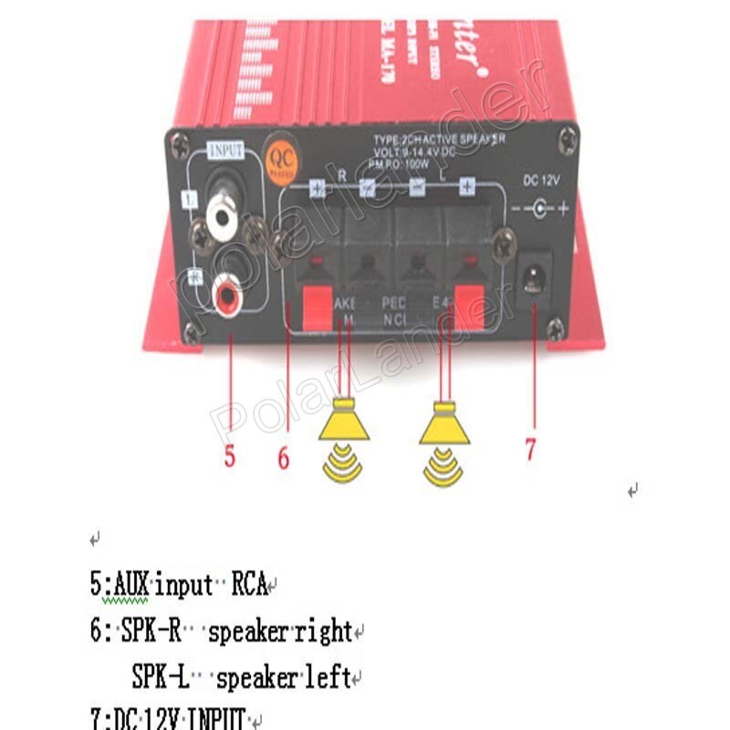 Ma170 mini hi-fi stereo 12v forstærker booster  mp3 højttaler bil bil bil forstærker effekt 20 wx 2 hjemme 2 kanaler
