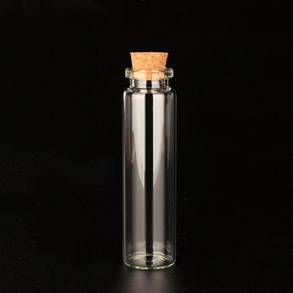 10pcs Mini Transparent Bottles With Cork Stopper Capacity For 10ml 15ml 20ml 25ml 30ml 40ml 55ml Glass Jars Wishing Bottle: 20ml