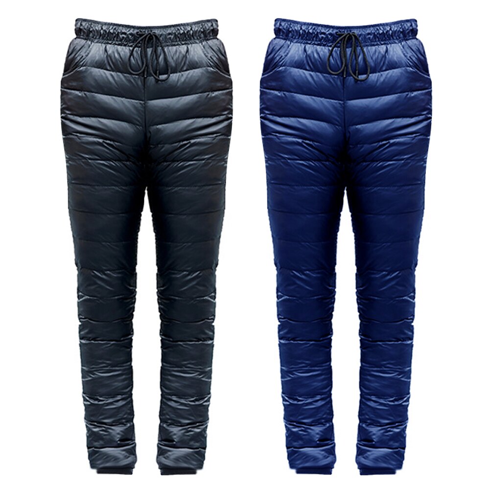 Outdoor Down Pants Winter Men Women White Duck Down Thin and light Trousers Waterproof Windproof warm Camping Hiking pant S-5XL