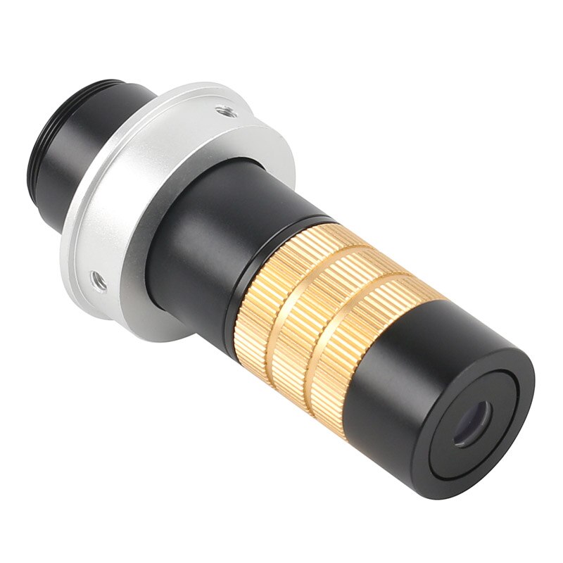 Adjustable 200X Continuous Zoom C-mount Lens C/CS Mount Magnify Glass Lens for CCD Digital Industrial Microscope Video Camera