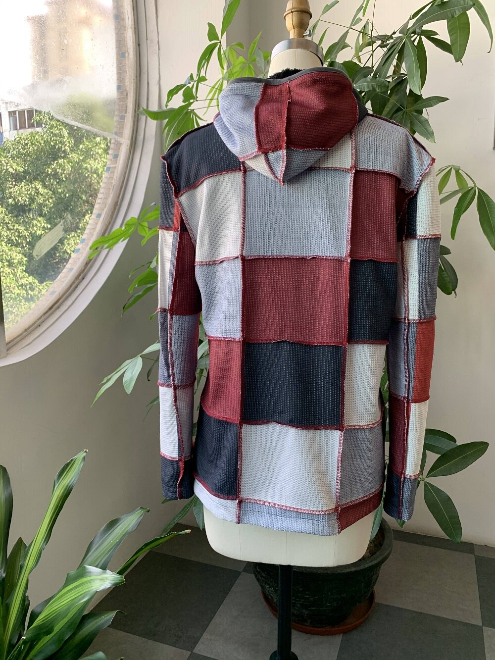 Retro masculino cor angustiada costura cardigan camisola outono inverno casual camisola com capuz plus size 4xl cores combinando camisolas