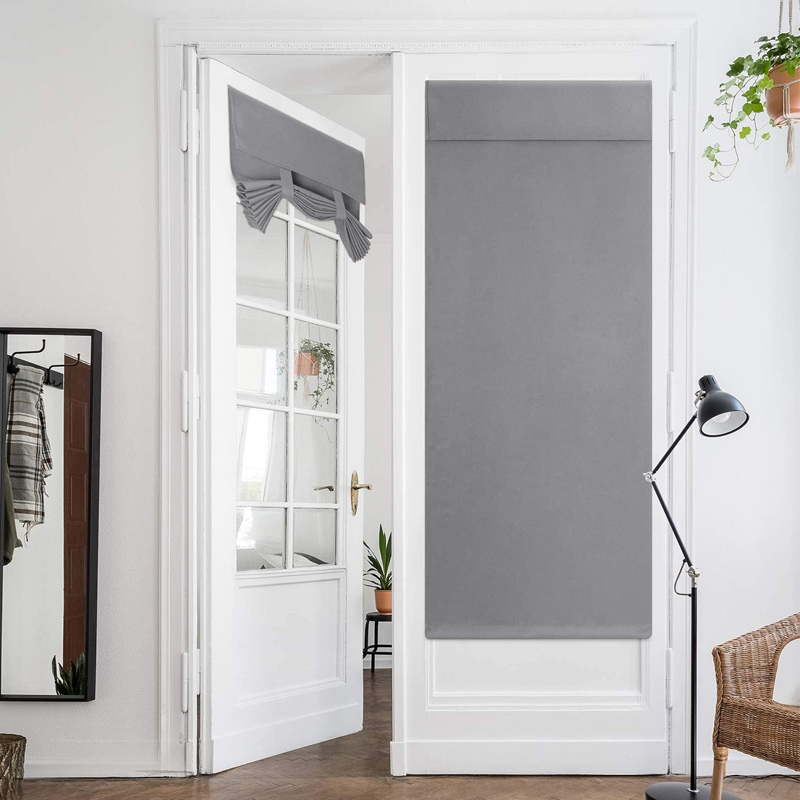 1 Panel Blackout Door Curtains Privacy French Door Curtain Shades Window Curtains Thermal Insulated 26 X 68 Inch Darkening Cur