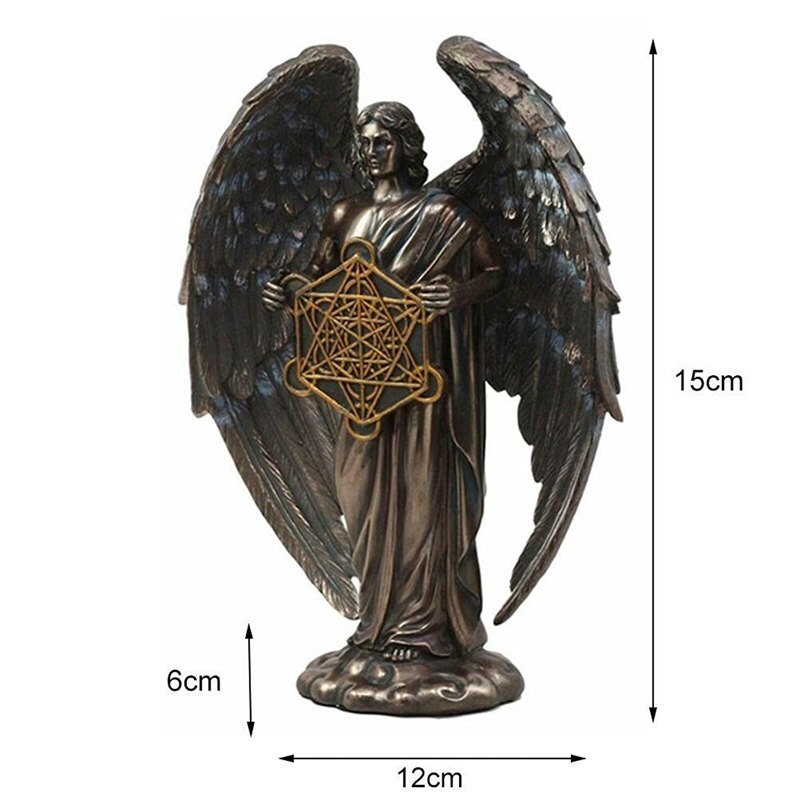 Metatron Gebronsde Seraphim Zes-Gevleugelde Guardian Angel Standbeelden Woondecoratie Ook Een Grote Voor Uw Vrienden