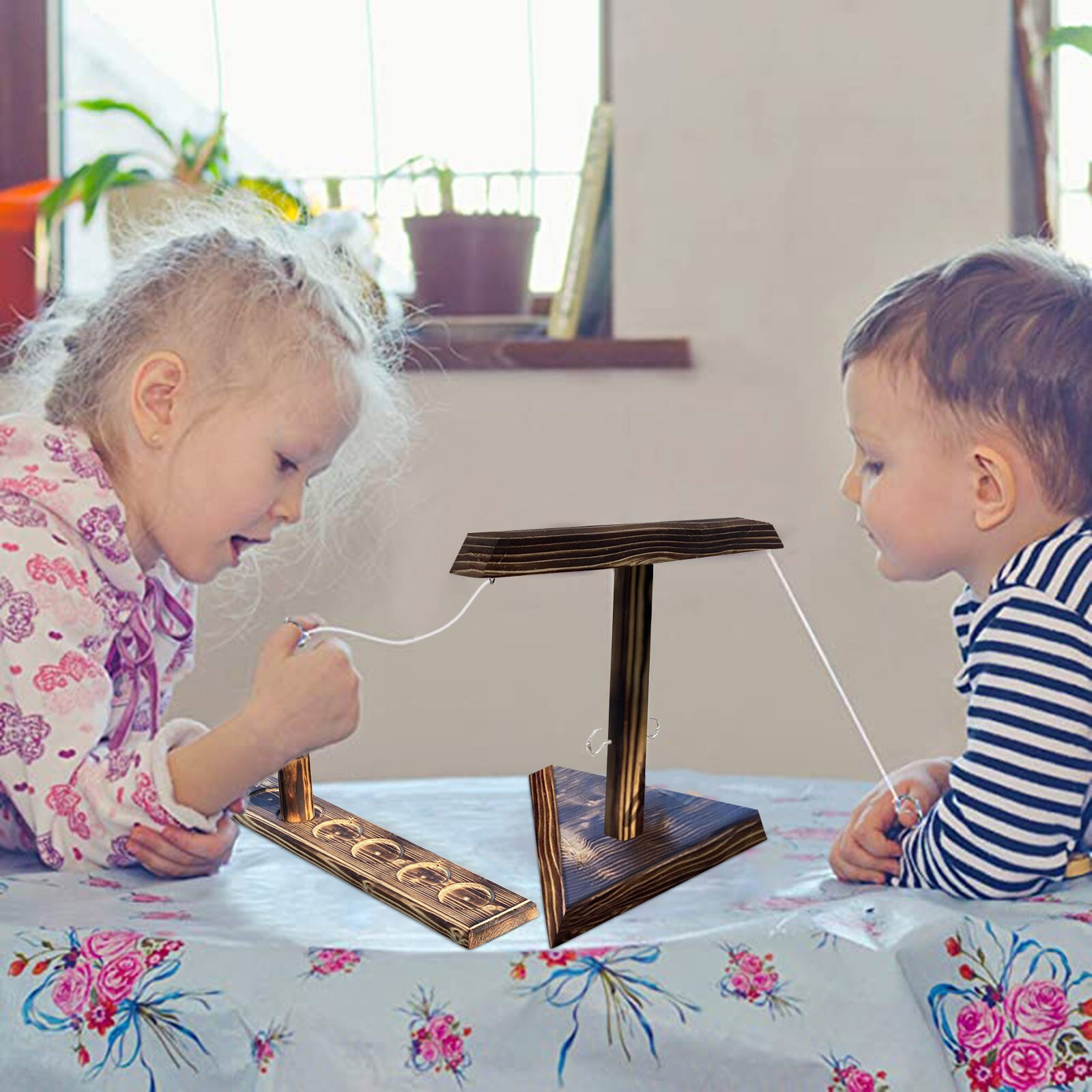 Partij Speelgoed Leisure Industriële Stijl Bar Drink Shop Handgemaakte Houten Ring Toss Haken Snelle Interactief Spel Voor Bars thuis