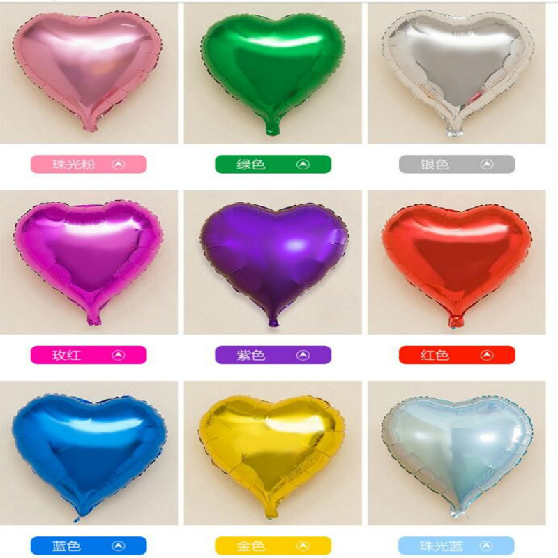 5 stk 10 tommer hjerteballoner bryllupsdekoration folieballoner oppustelig bold til fødselsdag bryllupsfest ballonforsyning 5z