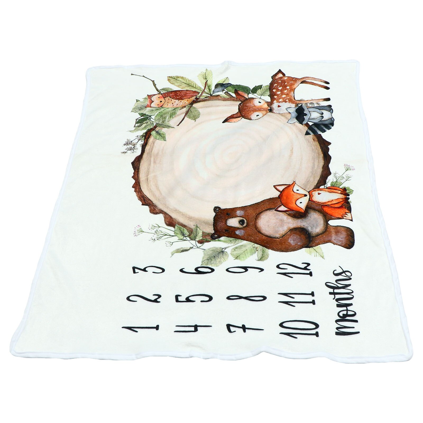 Coperta della foto della pietra miliare mensile del bambino del puntello della foto della coperta della pietra miliare del bambino della flanella