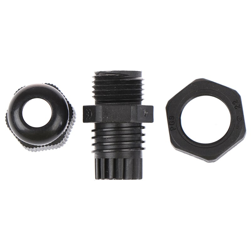 5Pcs PG9 Plastic Waterproof Connector Gland 4-8mm Dia Cable