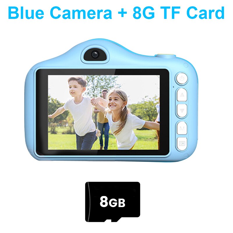 Mini fotocamera per bambini Selfie Photo Camera 3.5 pollici 40MP fotocamera digitale per bambini per regalo festivo di compleanno fotocamera per bambini fotocamera per bambini: Blue-8G SD Card