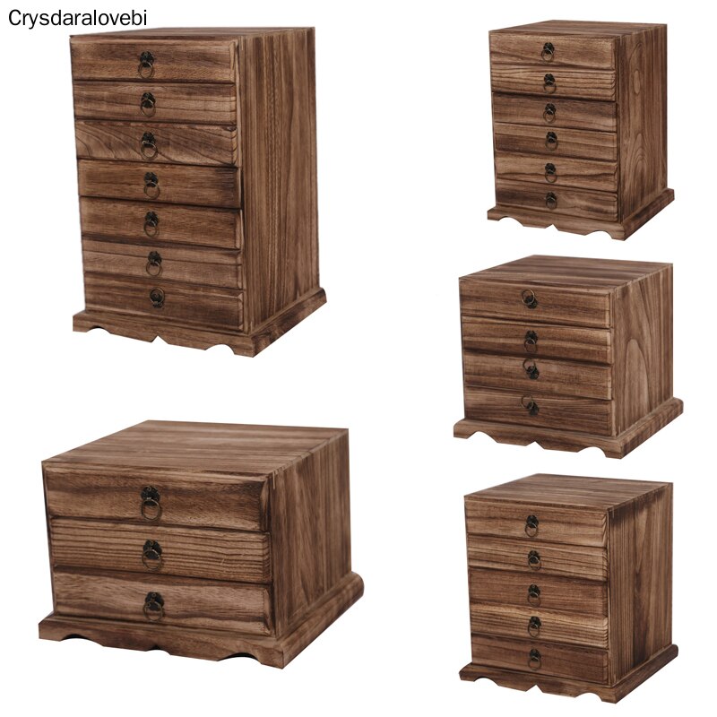 Multi-layer solid wood storage box Boxes Pu&#39;er tea collection Tea Wooden box Jewelry storage boxs kit