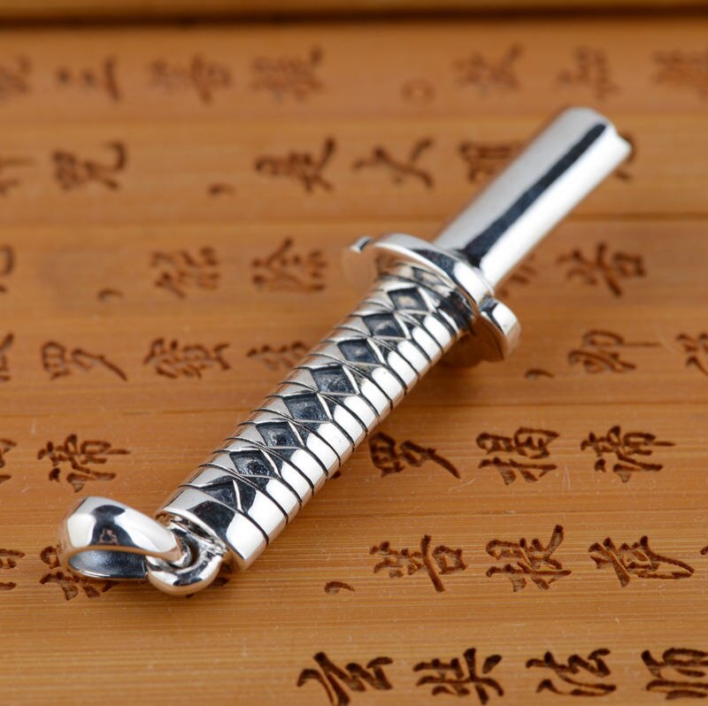 S925 Sterling Silver Pendant antique crafts Mens personality shape pendant sword explosion