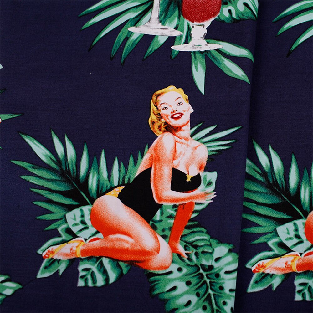 Impreso algodón Europa Vintage hecho a mano DIY tela estilo chica mujer bolsos prendas de vestir Lino costura tela