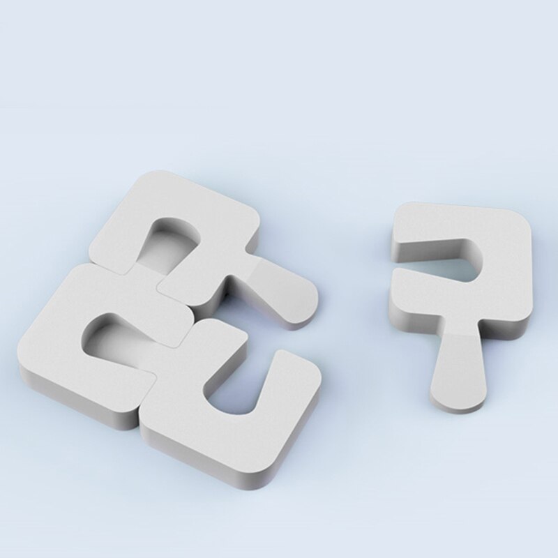 4Pcs/set Door White Plastic Door Stops Non-Slip Door Buffers for Office Home Baby Safe Floor Door Stopper Baby Care