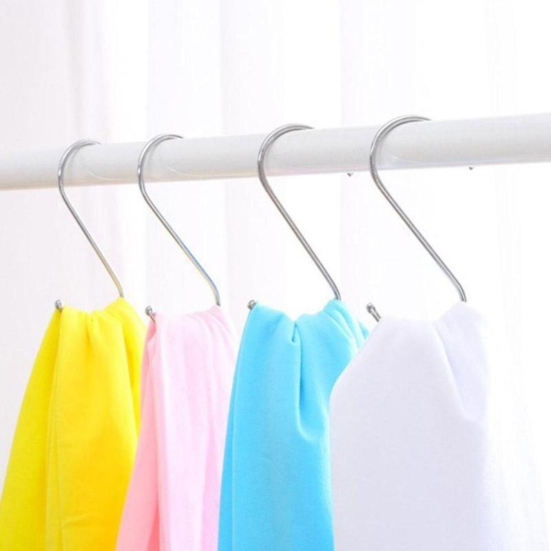 5pcs Hanger Hook Kitchen Hook Steel S Hook Bedroom Organizer Multi-function Railing S Clasp Holder Hooks Hanging Tools