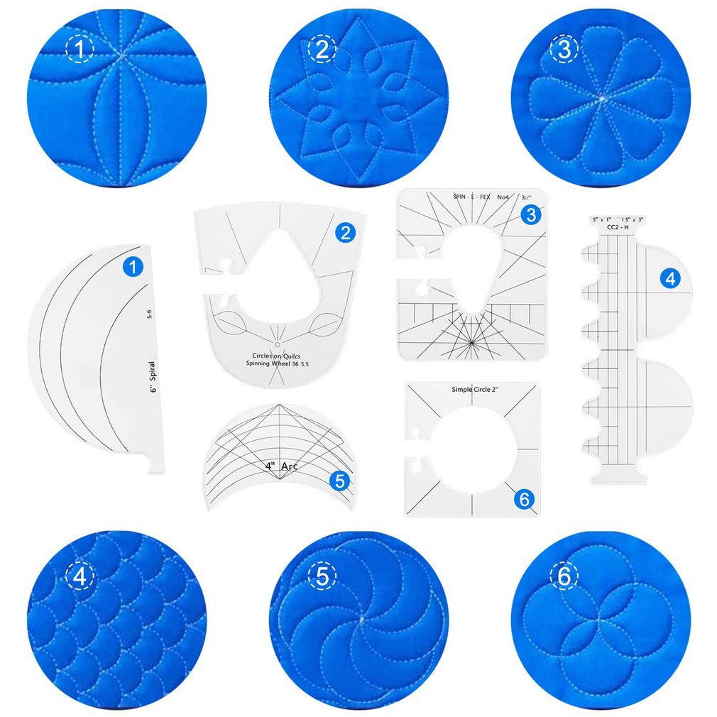 Vormige Acryl Heerser Naaien Patchwork Liniaal Multifunctionele Diy Verwerking Naaien Heerser Template Patchwork Tool