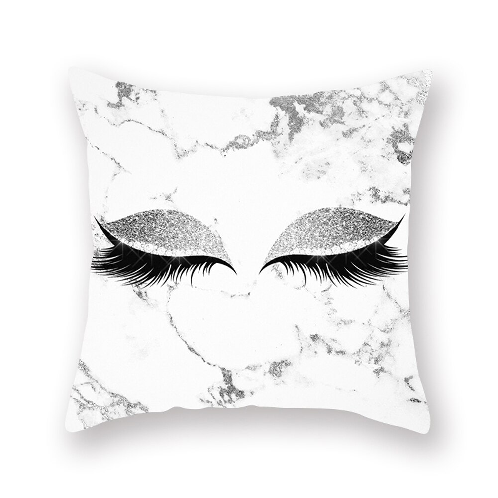 Funda de cojín suave para pestañas, funda de almohada con brillos de lentejuelas, innovador, 45x45cm: 1