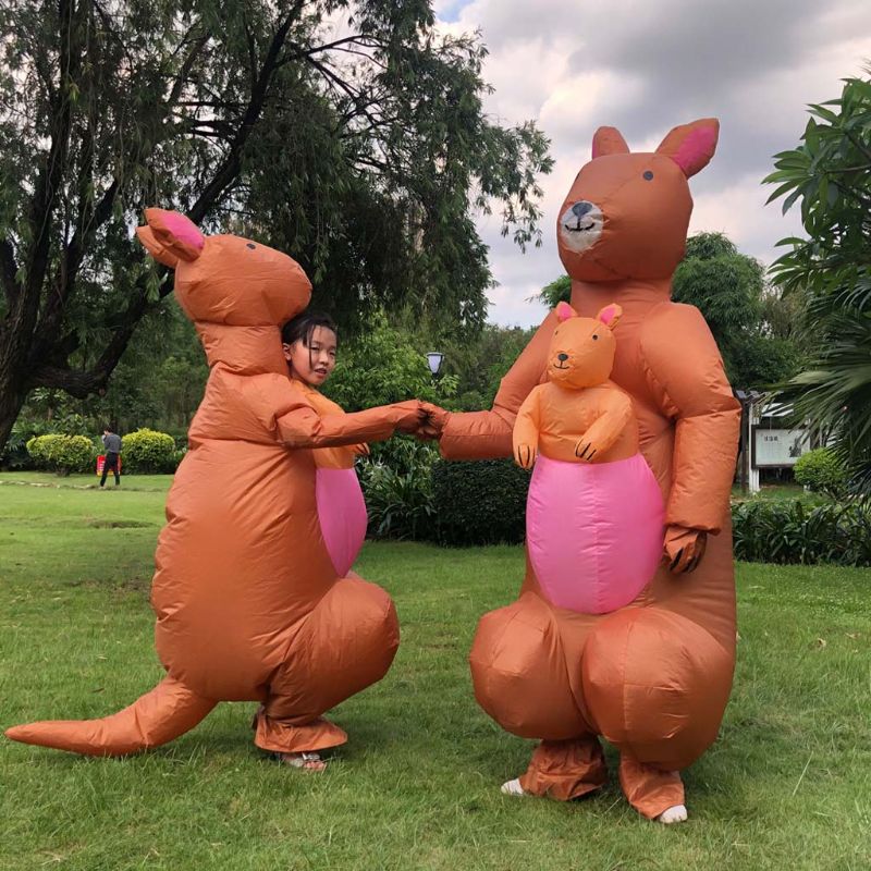 Kangaroo Inflatable Costume Fancy Dress Cosplay Halloween Theme Party Toy Performance Adults Children Outdoor Costumes