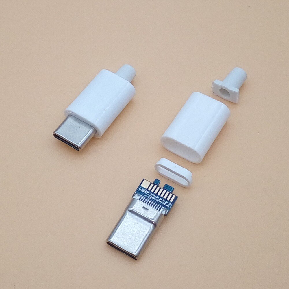 2Set Usb 3.1 Type C Male Plug Lassen Dubbelzijdig Data Opladen Plug Connector