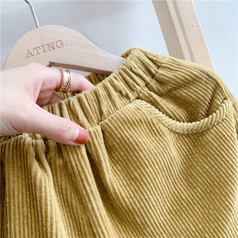 Kinderen Herfst Corduroy Harembroek Meisjes Casual Broek Baby Meisje Winter Kleding Peuter Broek