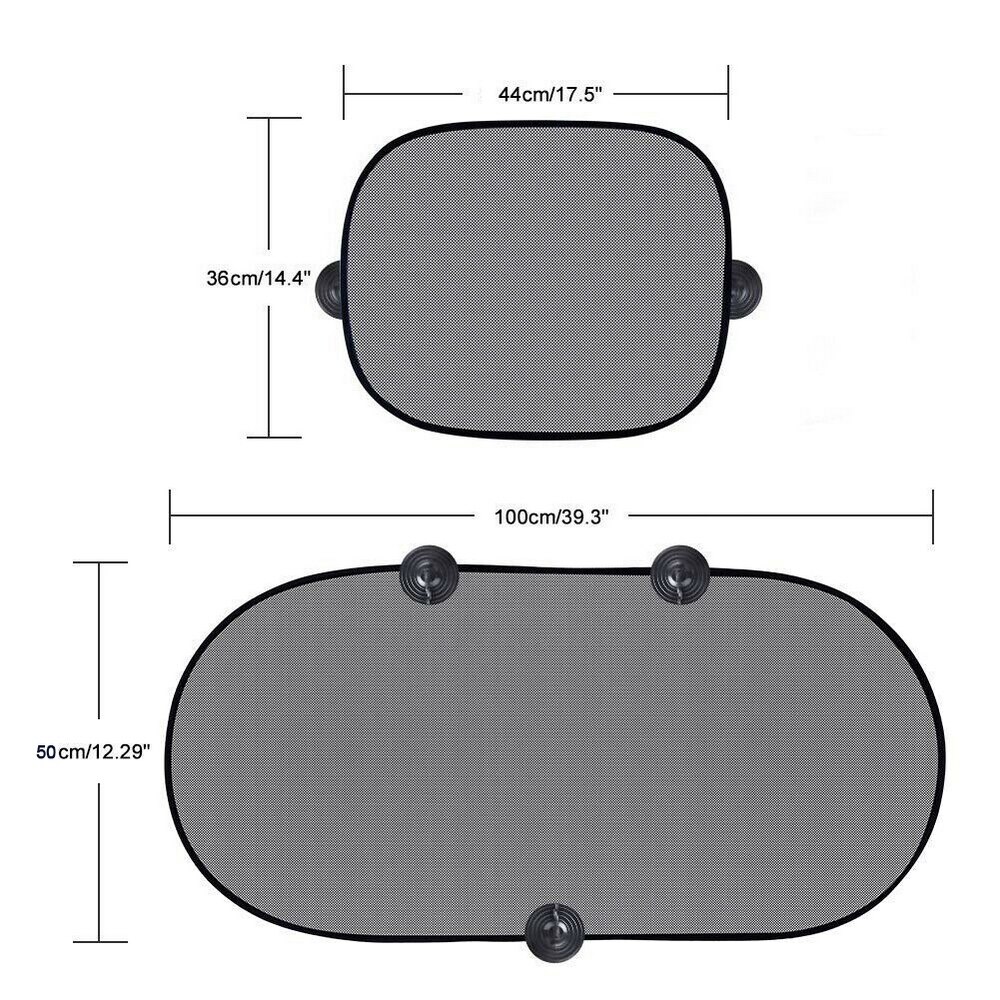 Solskærm 5 stk sort auto solskærm bilrude sugekop bil solskærm bil gardin auto solskærm bil styling covers solskærm
