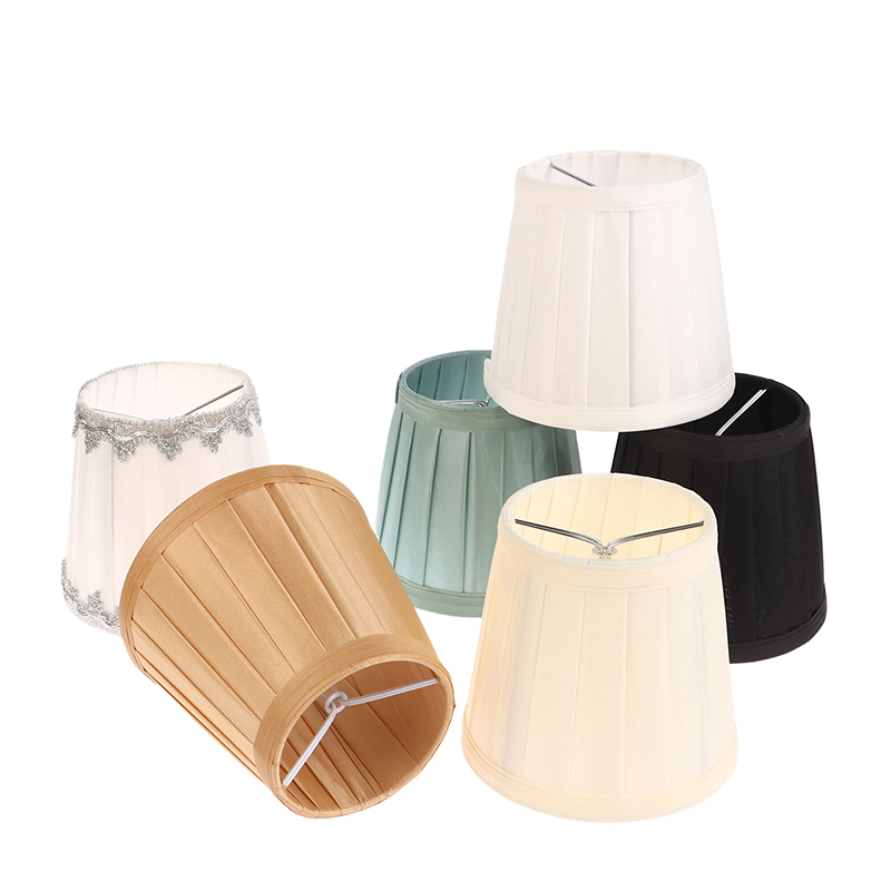 Moderner Kronleuchter-Lampenschirm aus Stoff, Durchmesser 12 cm, aufsteckbarer Mini-Wandlampenschirm, Schlafzimmer-Nachttisch-Stehlampenschirm