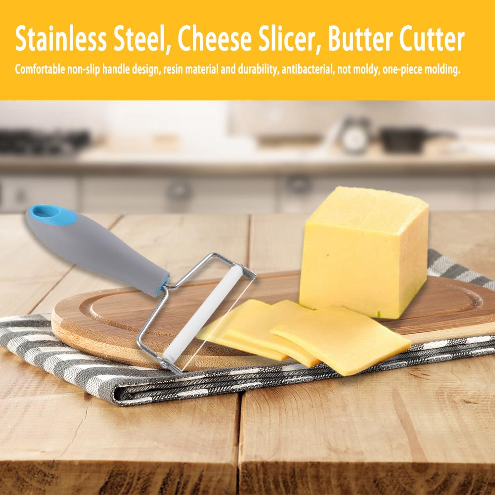 Stainless Steel Cheese Slicer Wire Cheese Cutter Plastic Handle Butter Cutter Non Stick Wire Cutter Kitchen Tools