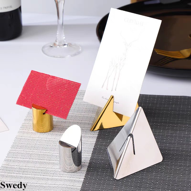 Stainless Steel Table Place Card Holder Photo Picture Holder Clip Wedding Party Table Number Menu Sign Holder Display Stand