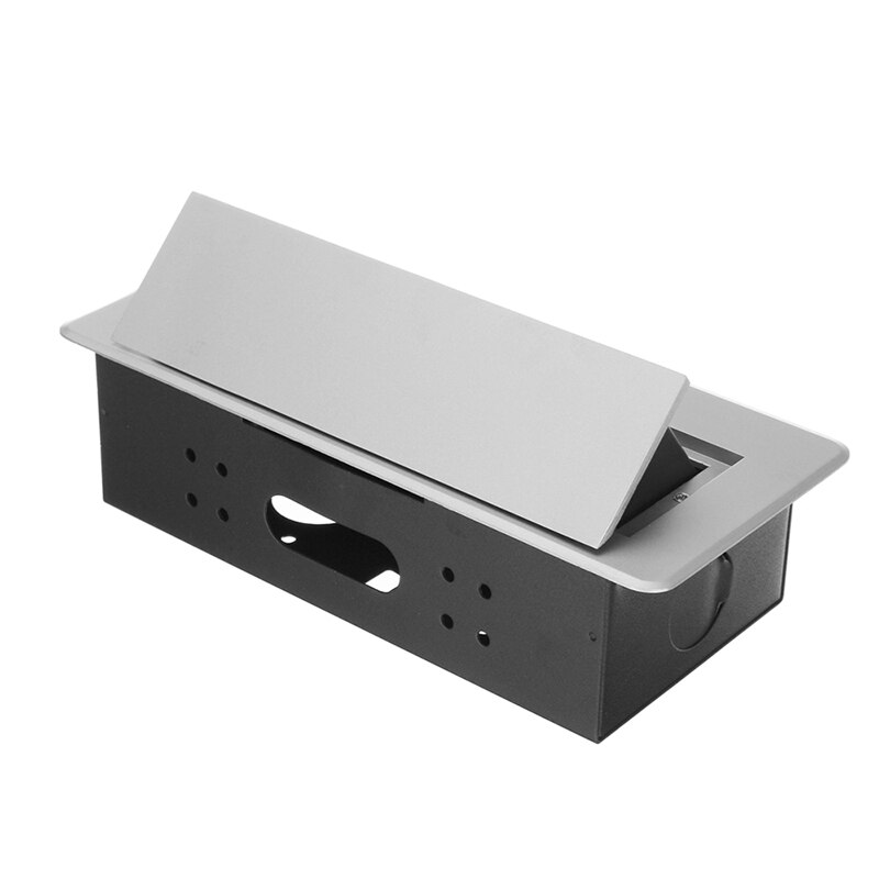 Multifunctionele desktop-up socket aluminiumlegering dubbele usb-oplaadpoort desktop desktop socket eu-stekker