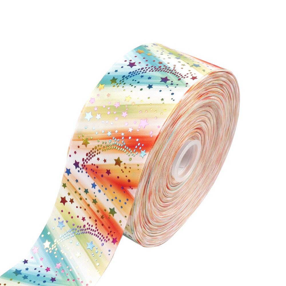 IBOWS 2 Meter 75mm Ripsband Punkte Folie Gedruckt Band Für Handwerk DIY Hairbows Zubehör Dekorative Handgemachte Materialien: 2