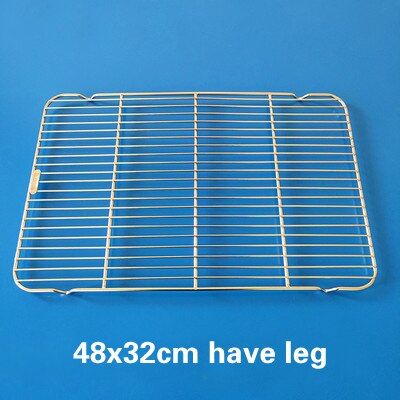 304 Edelstahl Grill Netto Obst Und Gemüse Ablauf Gestell Zimt Rollen Fleck Gegrilltes Fleisch Picknick Netz Ust Beständig Healt: 48x32cm verfügen über Bein