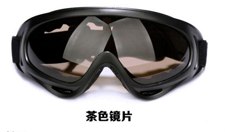 Udendørs sport beskyttelsesbriller vindtæt motorcykel briller beskyttelse: Lysebrun