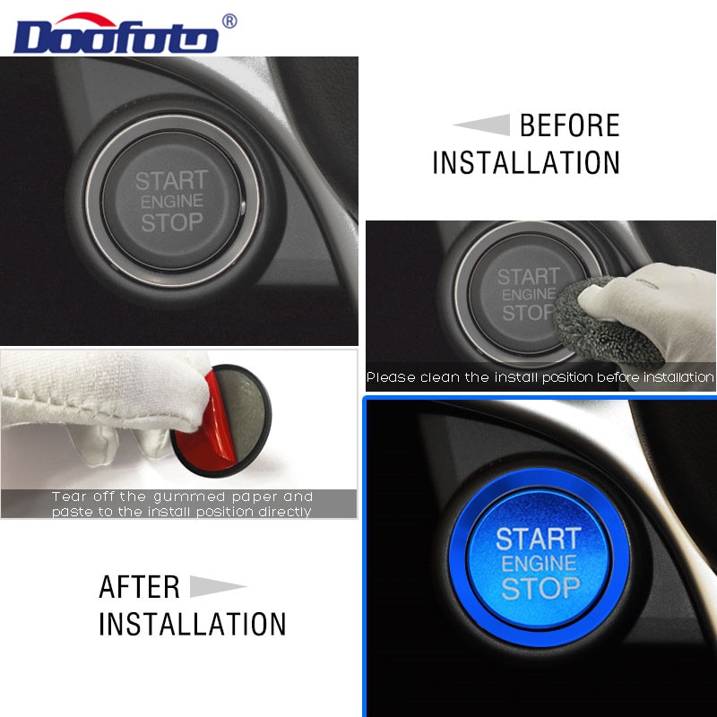 Doofoto Voor Alfa Romeo Start Stop Motor Knop Cover Ring Startknop Case Shell Styling Auto-interieur Sticker Accessoires