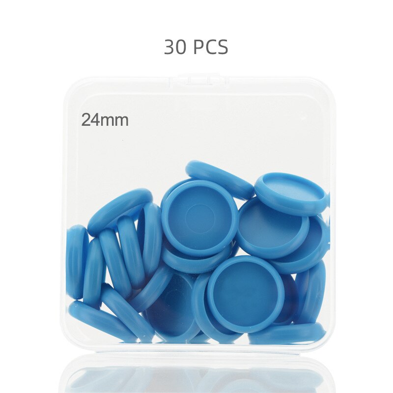 Fromthenon 30/50 st färgglada pärmar ringar svamp hål lös blad planerare ring bindning tillbehör anteckningsbok plast skivspänne: 24mm 30pc blå