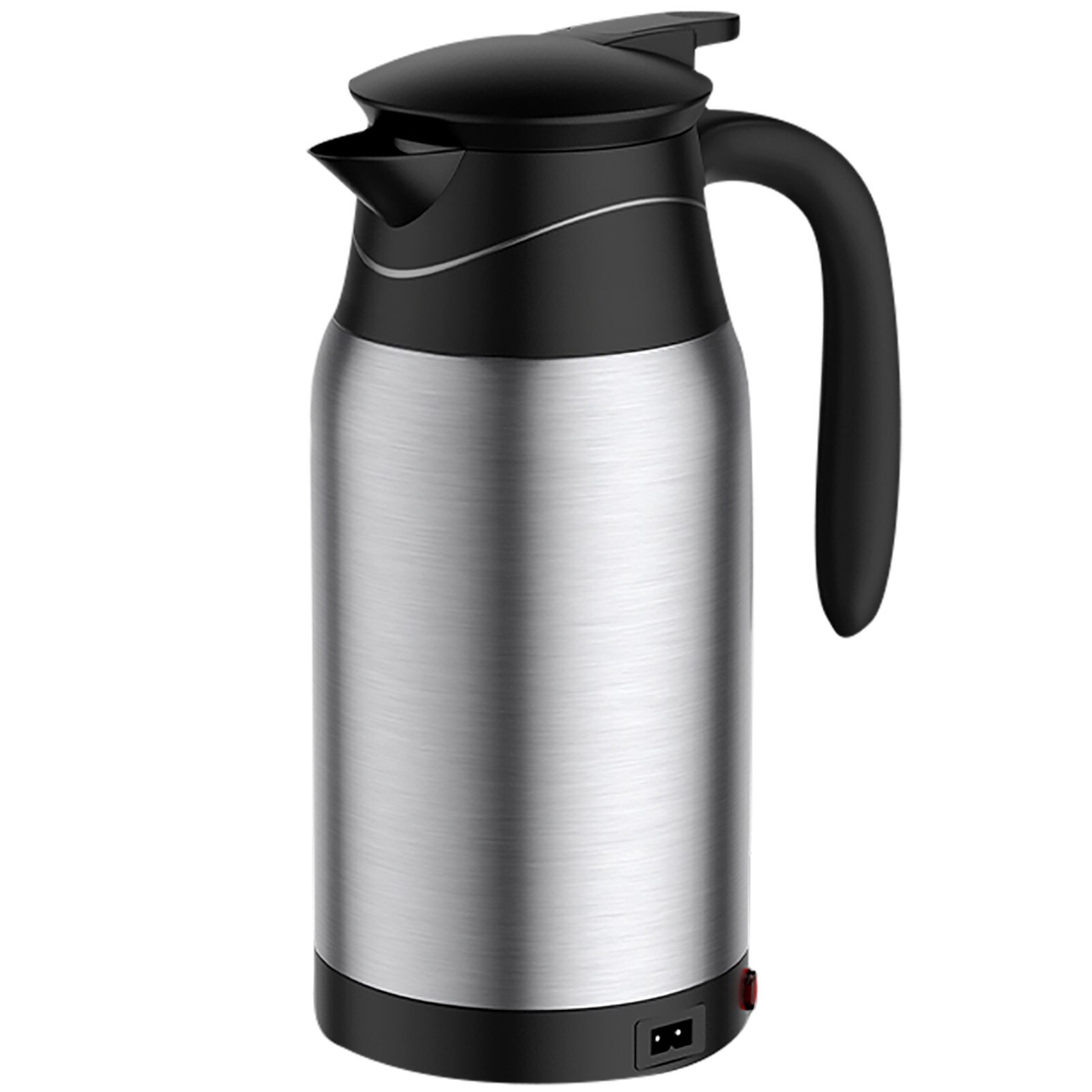 Gourde chauffante électrique pour voiture, bouilloire à eau, en acier, 24v, 1000ml, Thermos, # g30: Gris clair