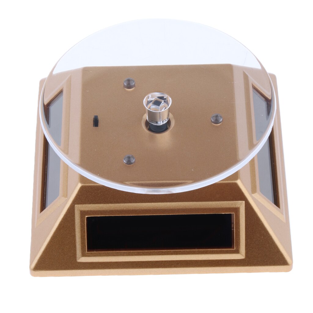 Solar Powered Rotating Rotary Phone Jewelry Display Plate Stand Turn Table Jewelry Packaging for Displaying Watches Jewelries