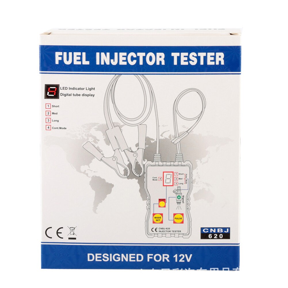 Brandstof Injector Tester 12V 4 Pulse Modi Handheld Auto Voertuig Fuel Pressure System Diagnostic Scan Testing Tool