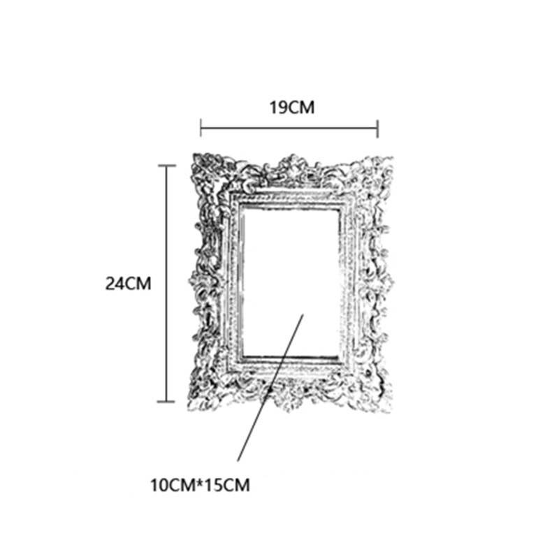 Nordic Style 6 Inch Photo Frame Desktop Home Picture Album Hanging Palace Relief Portafotos Wall Decoration