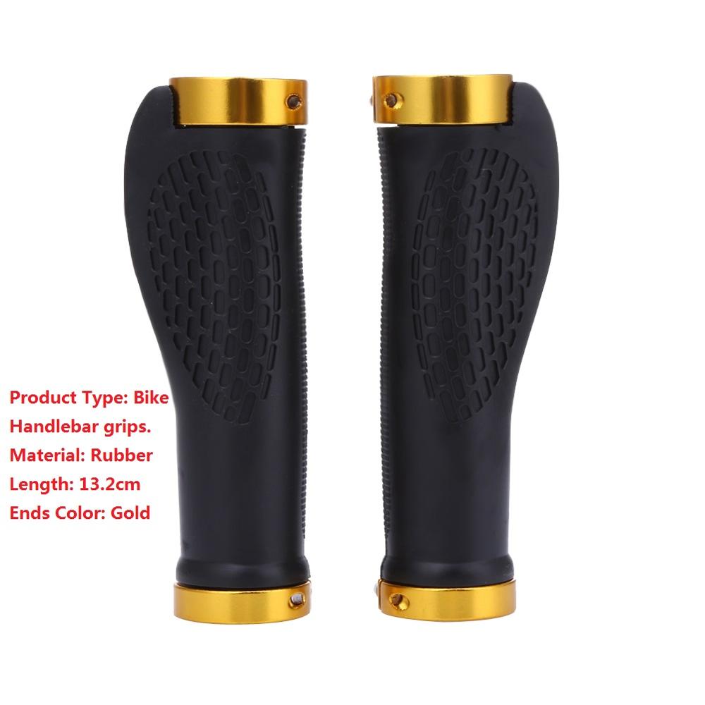 Mountain Road Bicycle Handlebar Grips Ergonomic Rubber Bike Handle Cycling Grips Bicycle Parts Black Gold Red Blue: Gold