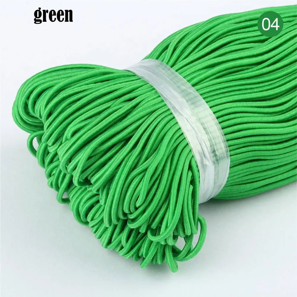 1,5 mm kleurrijke hoog-elastische ronde elastische band ronde elastische touw rubberen band elastische spandex band trim DIY naaien accessoires: Antiek Messing / 1.5m