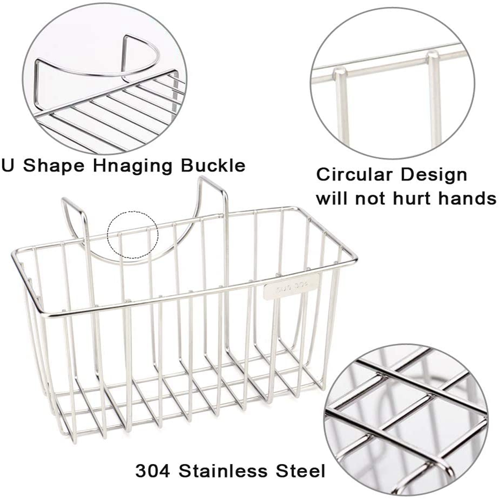 Durable Hanging Waste Basket Home Sink Accessory Sink Basket Kitchen Supplies Sponge Holder Drainer Rack