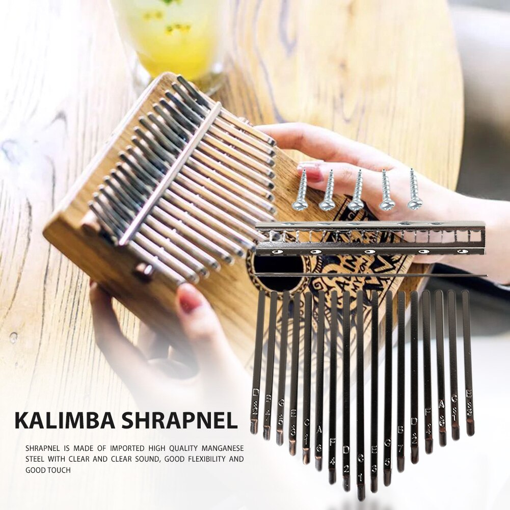 17 tangenter kalimba diy-set pianotangenter bro sovhäfta granatsplitter bokstäver tangentbord musikinstrument reservdelar