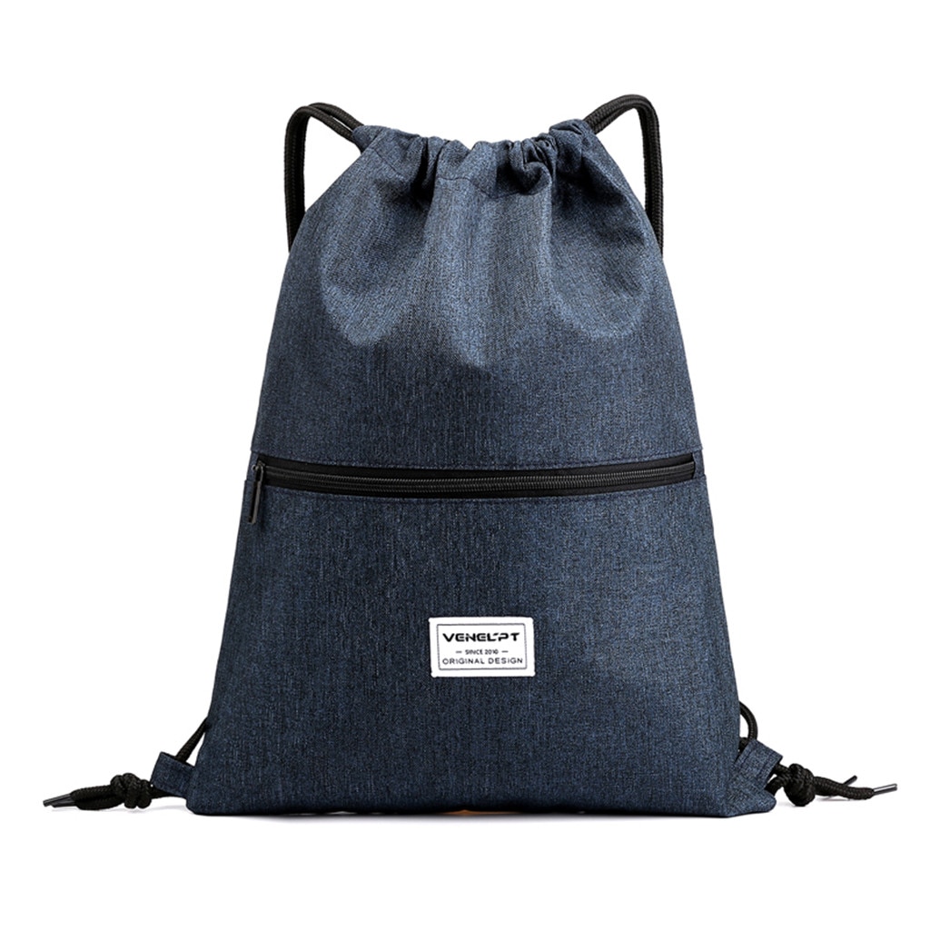 unisex Wasserdichte Reißverschluss Bündel Seil Rucksack Frauen Männer Schnur Reise Sport Rucksack Oxford Schule Einkaufstasche Bolsa Feminina35