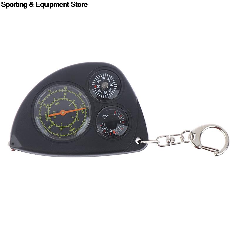 Portable Odometer Multifunction Keychain Outdoor Travel Compass Rangefinder