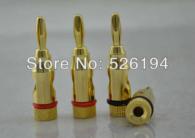 8 pcs di Alta Performance Placcato Oro Banana A Banana del Connettore Adattatore Hi End Tappi Per Le Orecchie